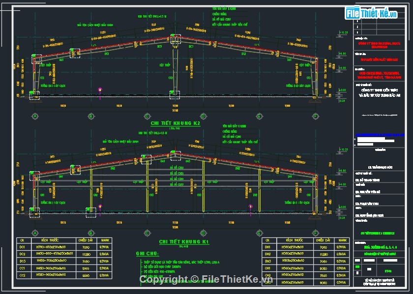 File cad nhà xưởng,Bản vẽ Cad nhà xưởng,Bản vẽ nhà xưởng,Autocad thiết kế nhà xưởng,Cad nhà xưởng 52x60m,Bản vẽ thiết kế nhà xưởng